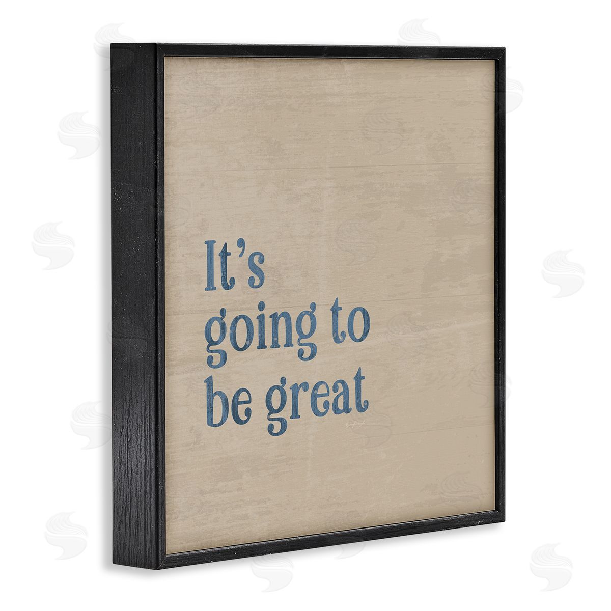 Jennifer Pugh It's Going To Be Great Motivating Grain Pattern Phrase Black Framed Glicee Wall Art Print