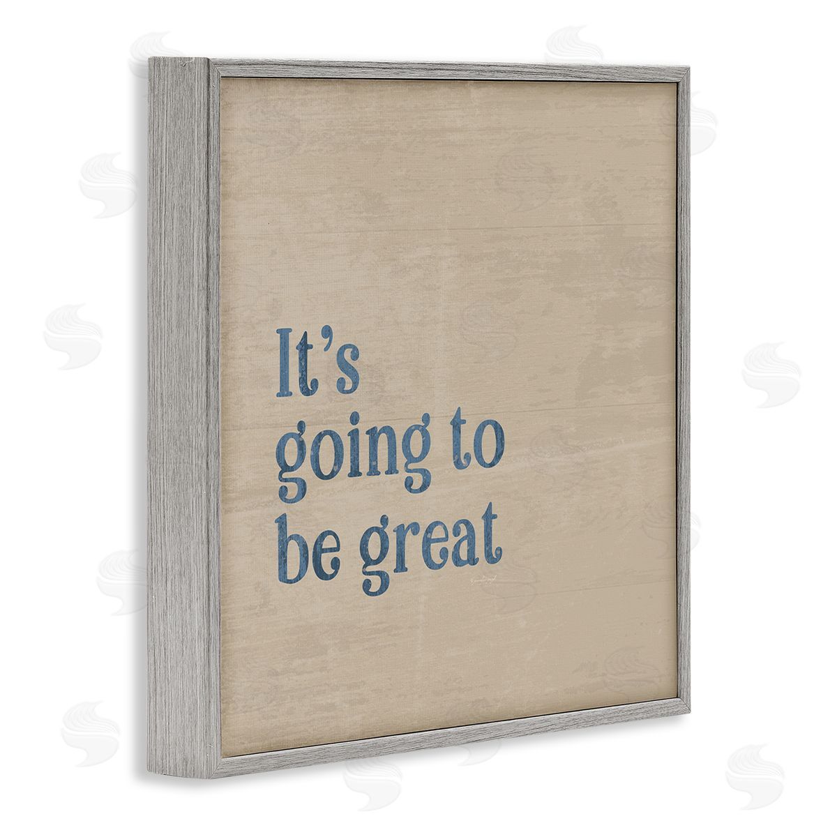 Jennifer Pugh It's Going To Be Great Motivating Grain Pattern Phrase Gray Framed Glicee Wall Art Print