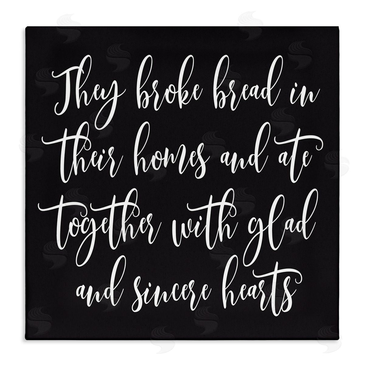 Lettered and Lined Spiritual Script Calligraphy Bible Verse Proverb Quote Stretched Canvas Wall Art Print