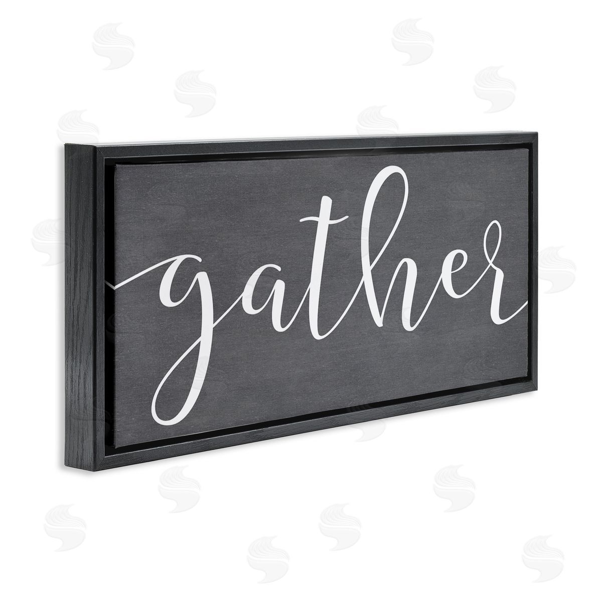 Lettered and Lined Gather Rustic Family Calligraphy Cursive Sign