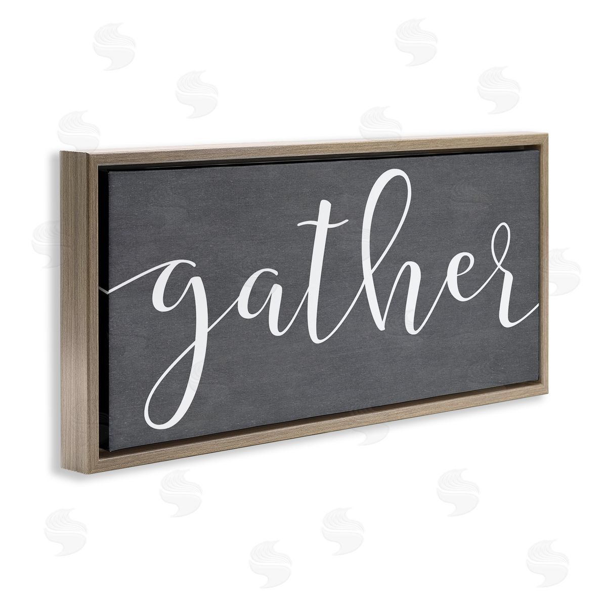 Lettered and Lined Gather Rustic Family Calligraphy Cursive Sign