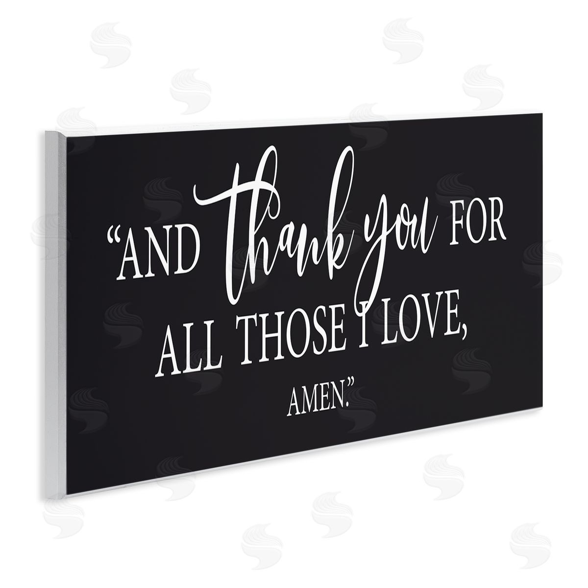 Lettered and Lined Thank You For Those I Love Religious Bible Phrase