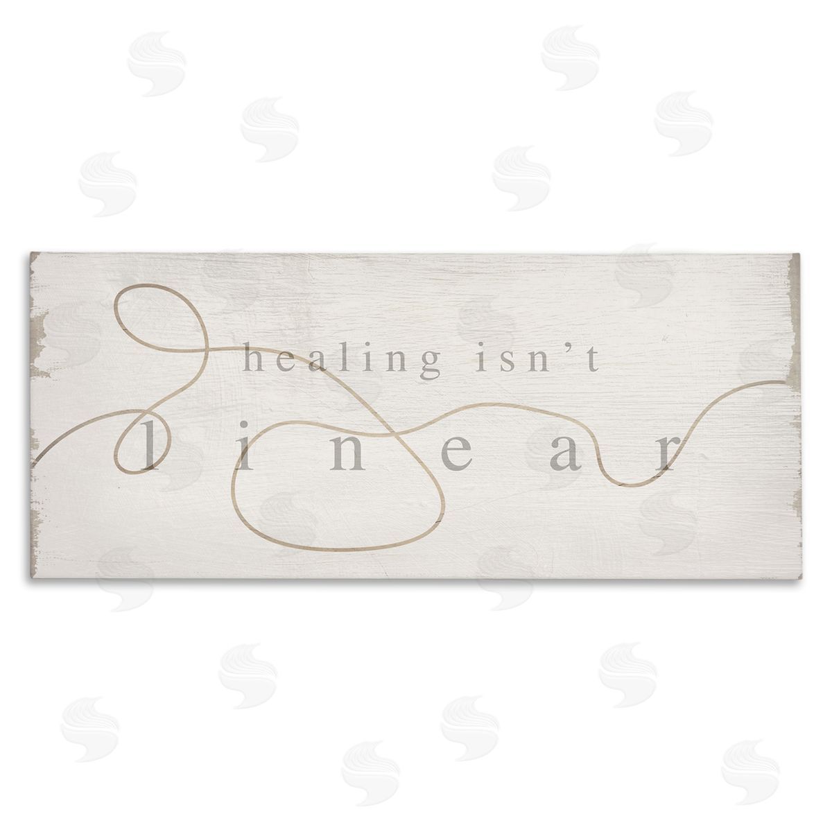 Stupell Studio Healing Isn't Linear Comforting Squiggle Line Phrase