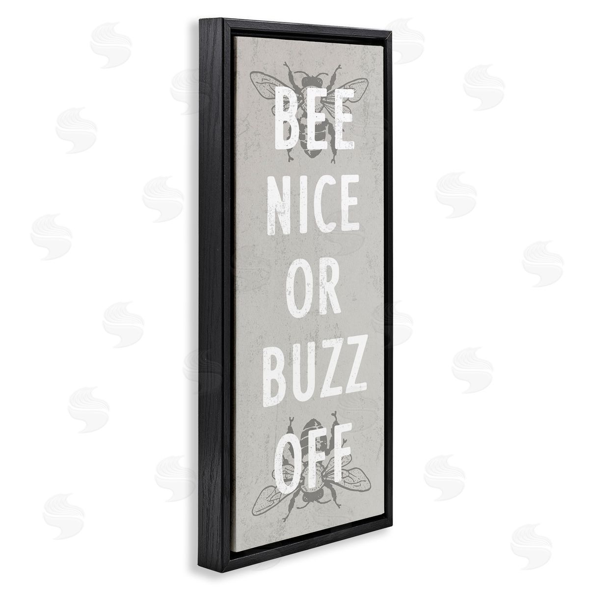 Stupell Studio Bee Nice Buzz Off Bumble Insect Humor Sign