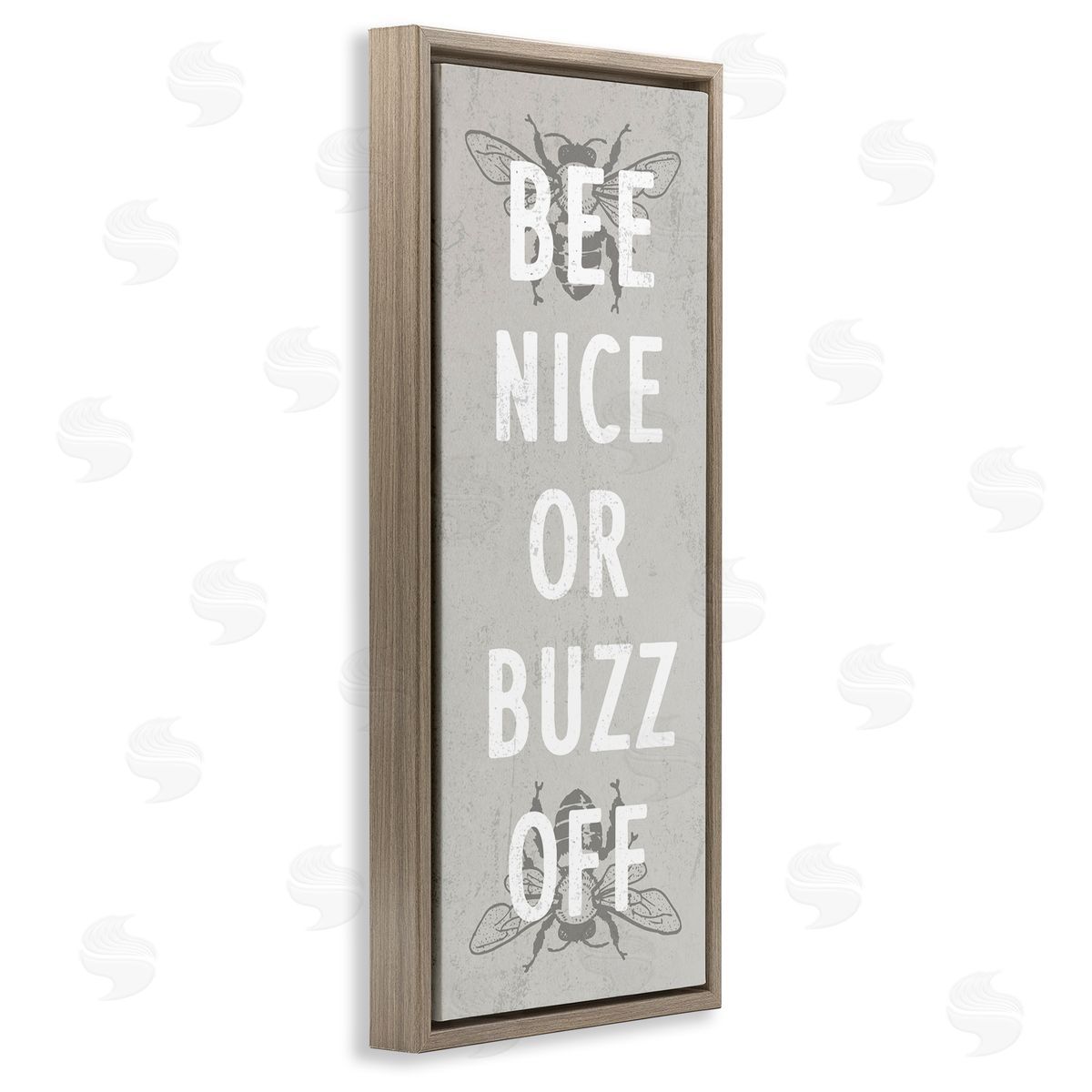 Stupell Studio Bee Nice Buzz Off Bumble Insect Humor Sign