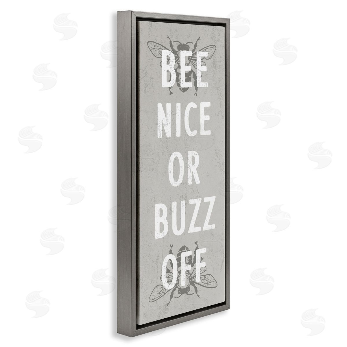Stupell Studio Bee Nice Buzz Off Bumble Insect Humor Sign