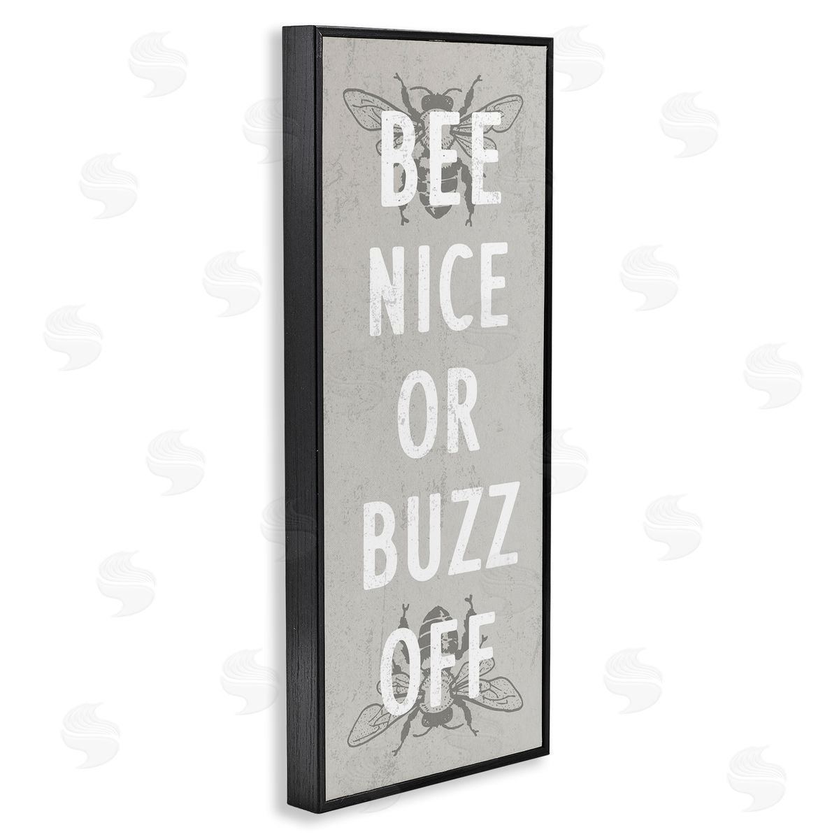 Stupell Studio Bee Nice Buzz Off Bumble Insect Humor Sign