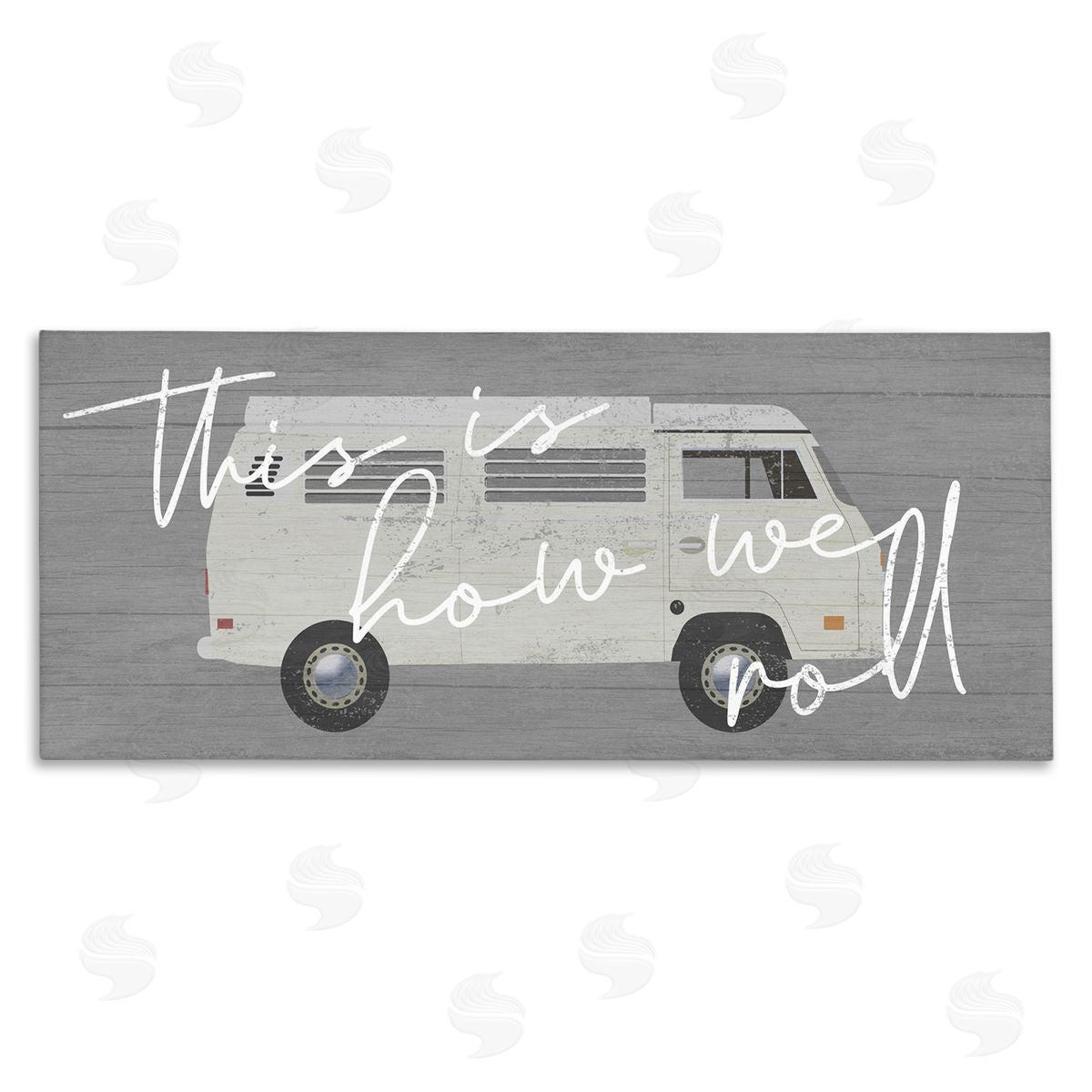 Stupell Studio How We Roll Vintage Van Bus Travel Calligraphy