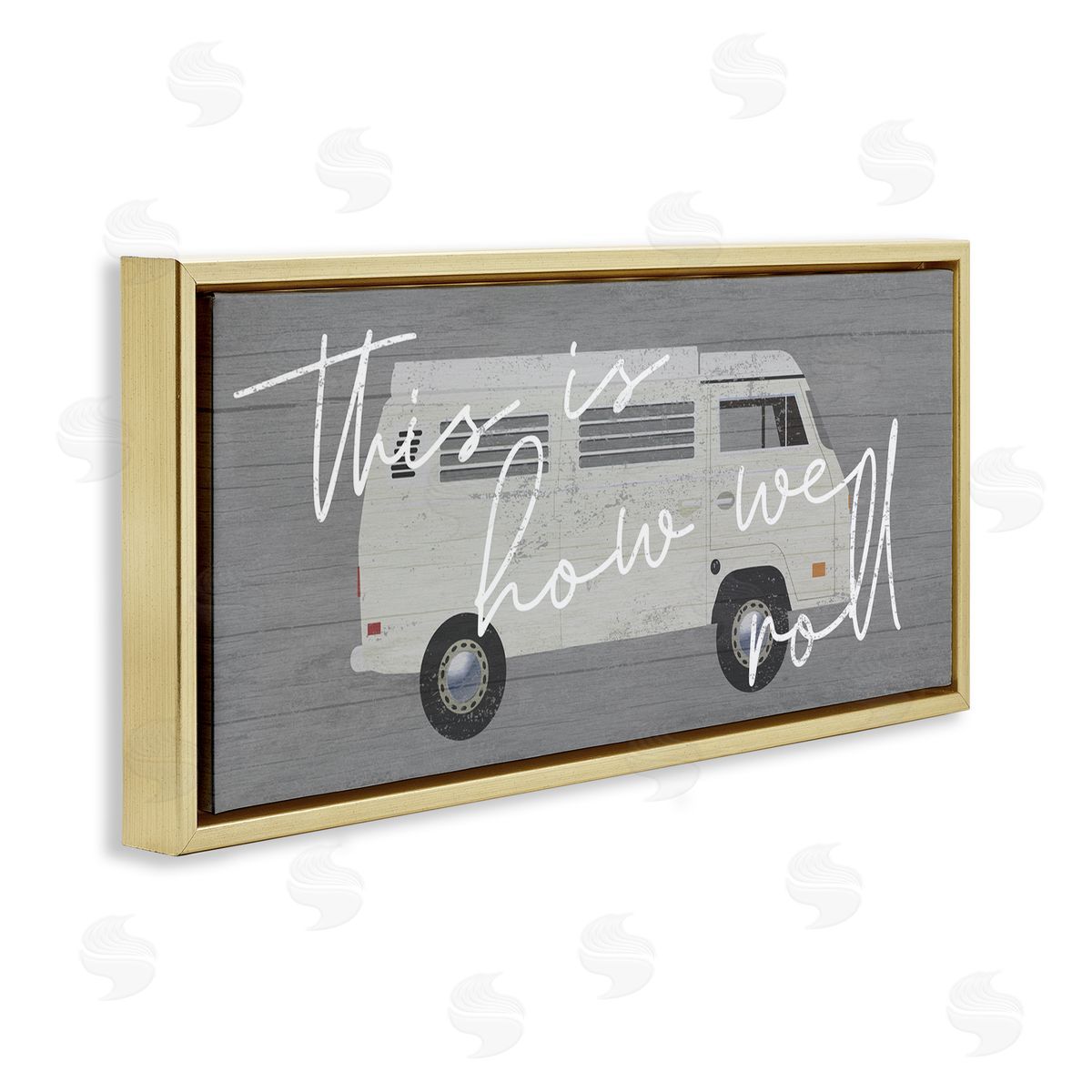 Stupell Studio How We Roll Vintage Van Bus Travel Calligraphy