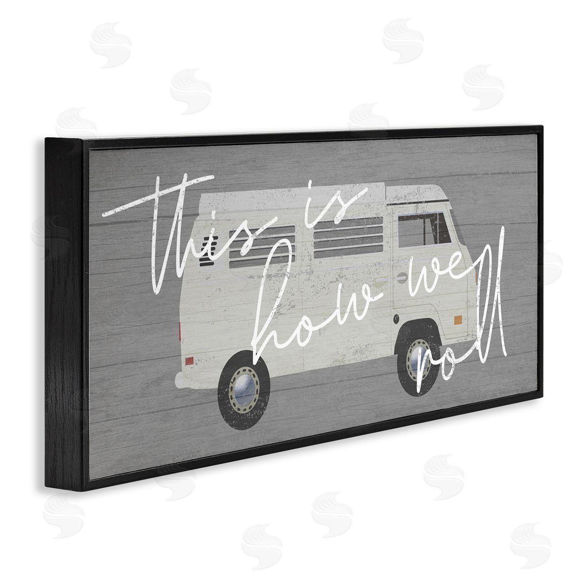 Stupell Studio How We Roll Vintage Van Bus Travel Calligraphy