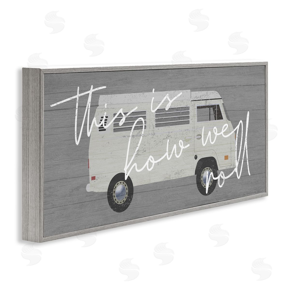 Stupell Studio How We Roll Vintage Van Bus Travel Calligraphy