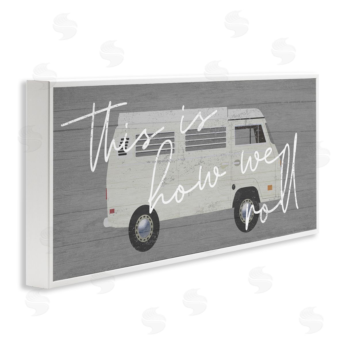 Stupell Studio How We Roll Vintage Van Bus Travel Calligraphy