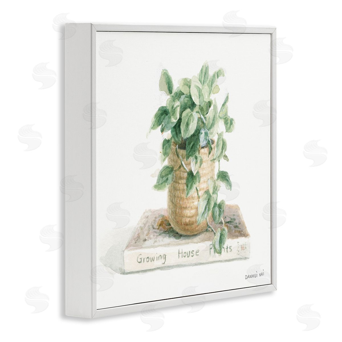 Danhui Nai Potted Plant on Garden Book White Framed Glicee Wall Art Print