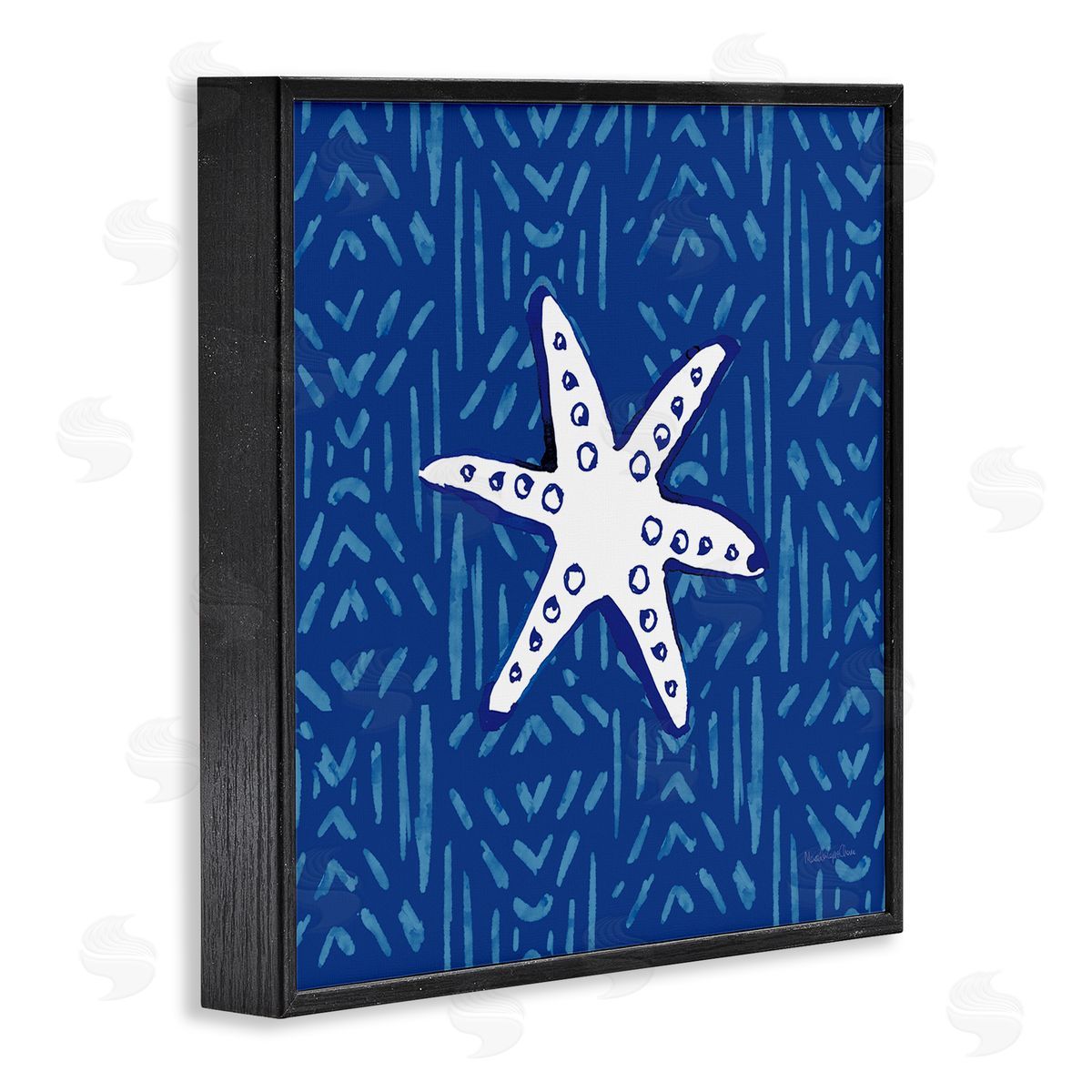Mercedes Lopez Charro Bold Starfish Coastal Beach Life Black Framed Glicee Wall Art Print