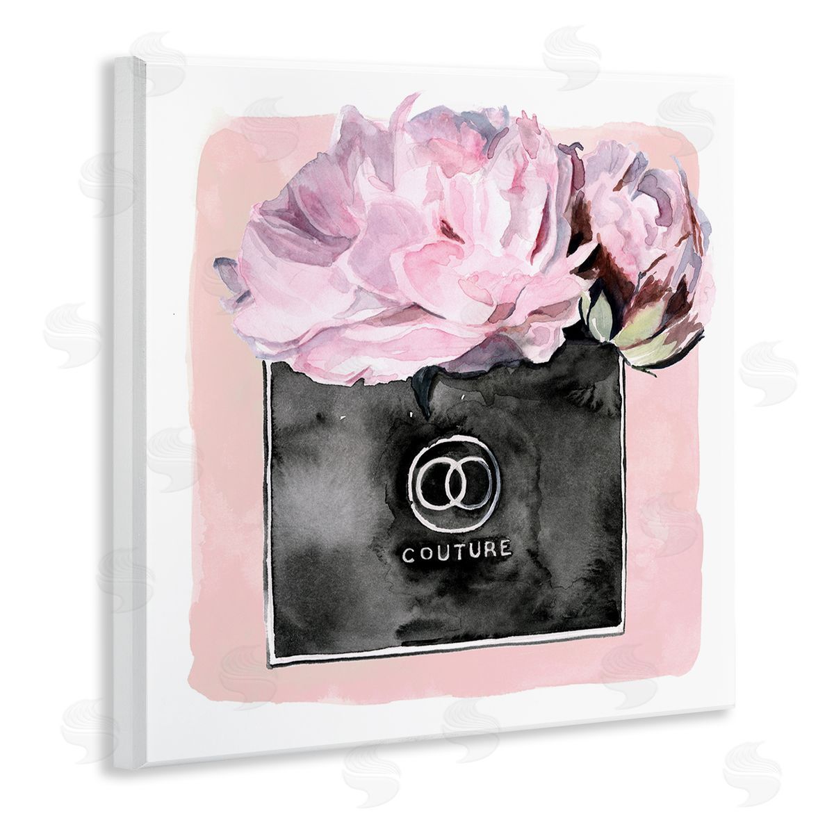 Jennifer Paxton Parker Pink Glam Blossom Fashion Couture Vase Wooden Wall Plaque Art Print