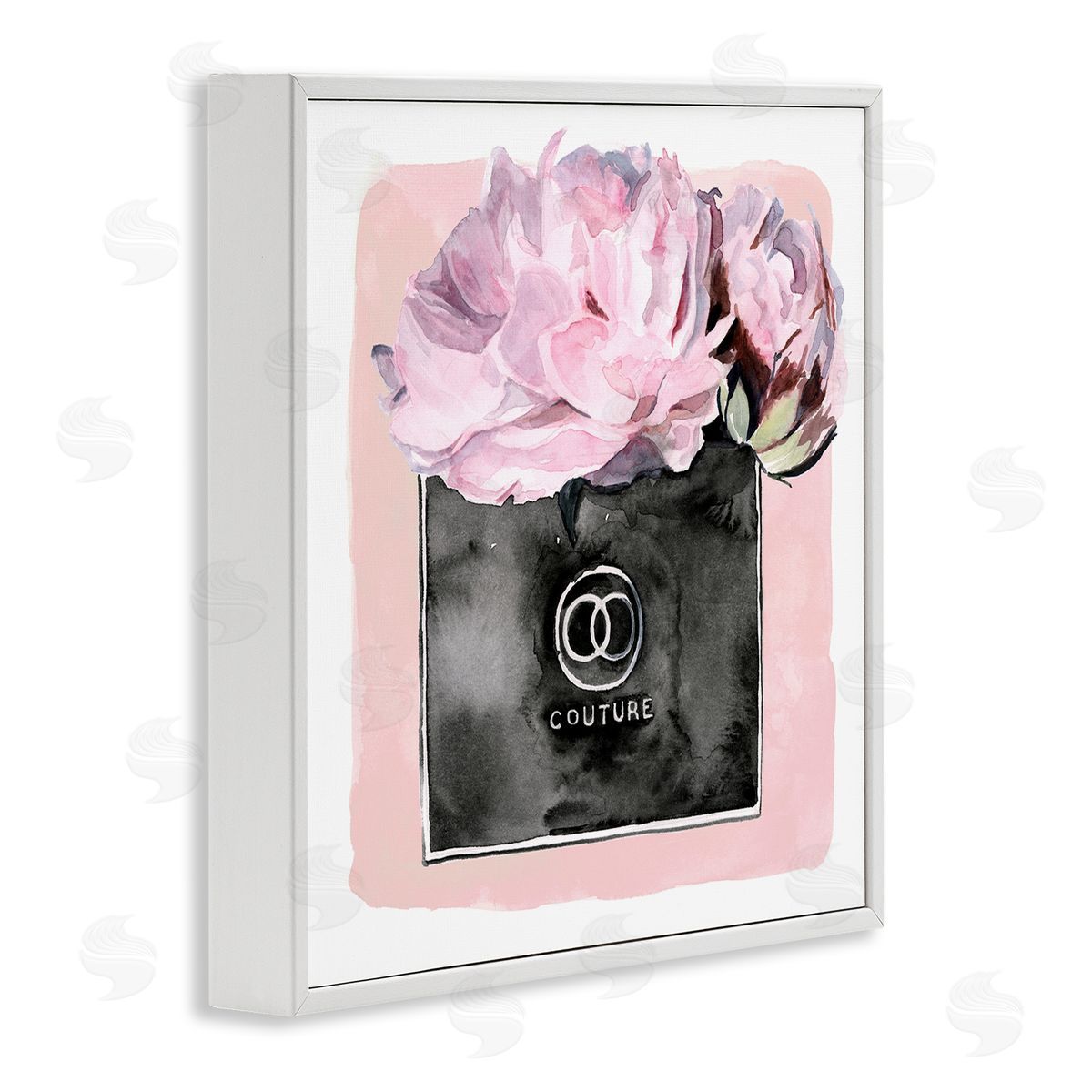 Jennifer Paxton Parker Pink Glam Blossom Fashion Couture Vase White Framed Glicee Wall Art Print