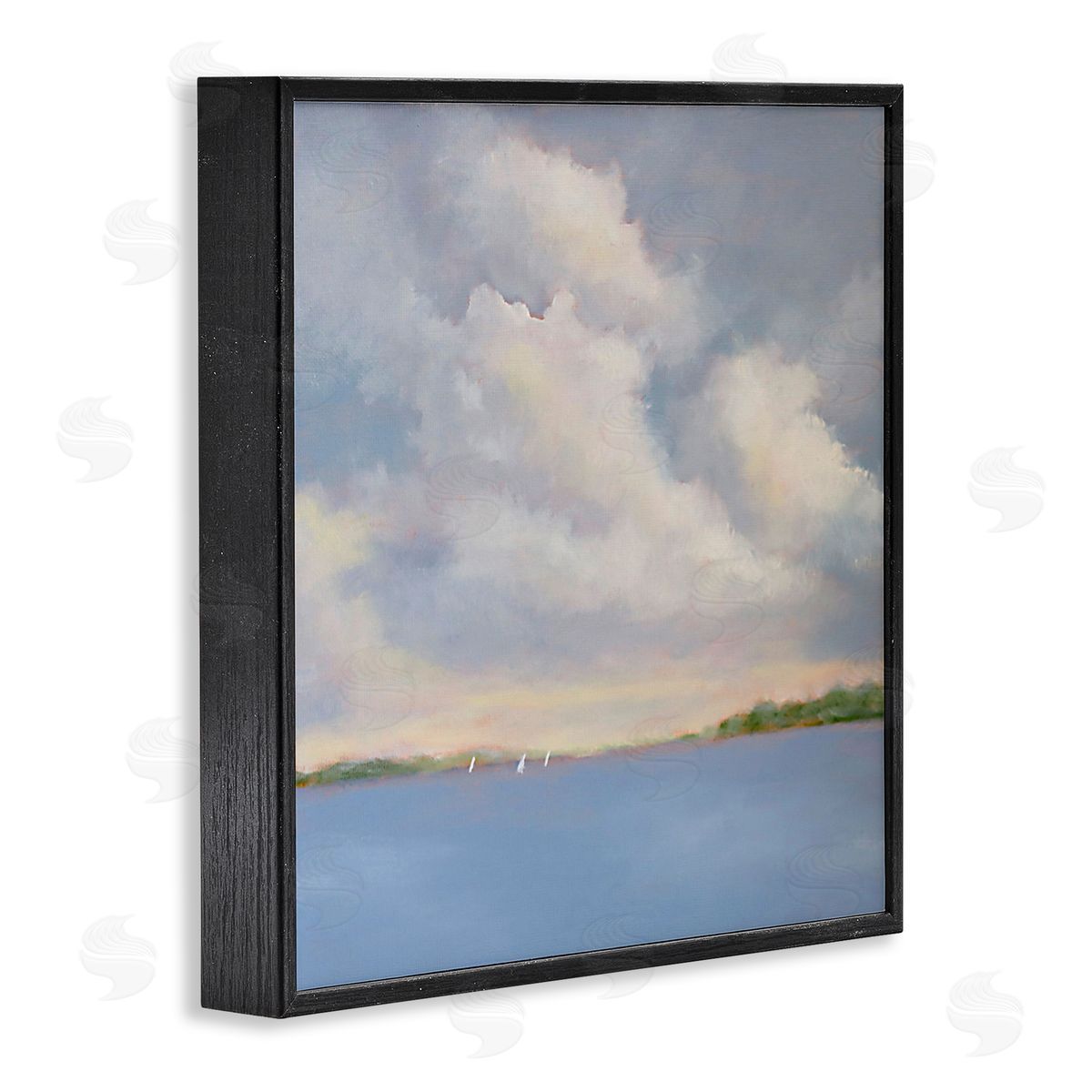 Catherine Andersen Vast Cloudy Sky Panoramic Ocean View Black Framed Glicee Wall Art Print