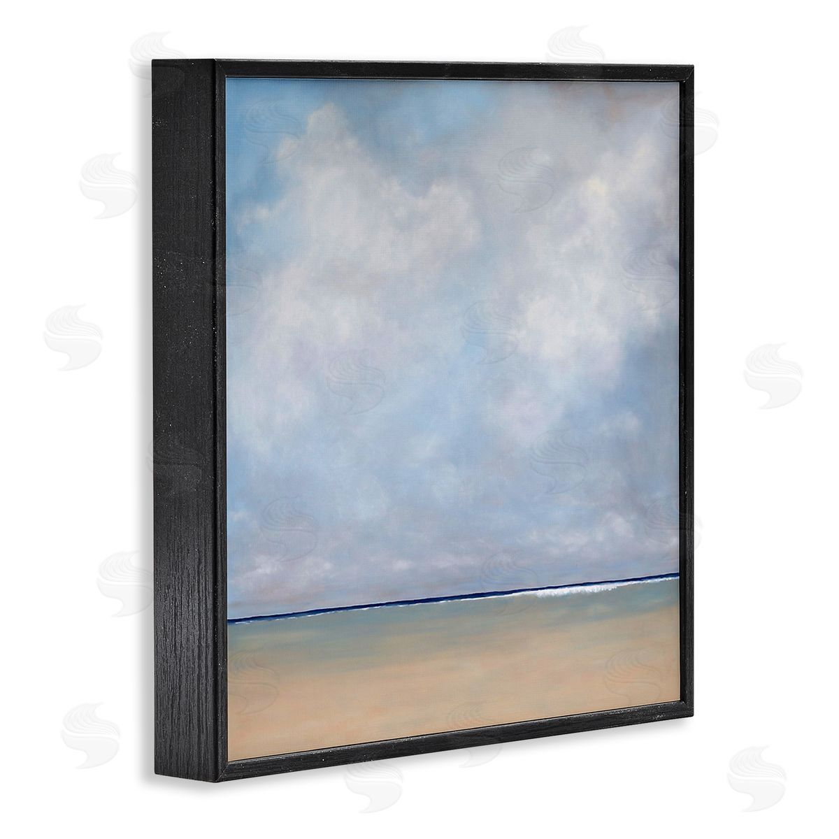 Catherine Andersen Abstract Beach Clouds Ocean Horizon Black Framed Glicee Wall Art Print