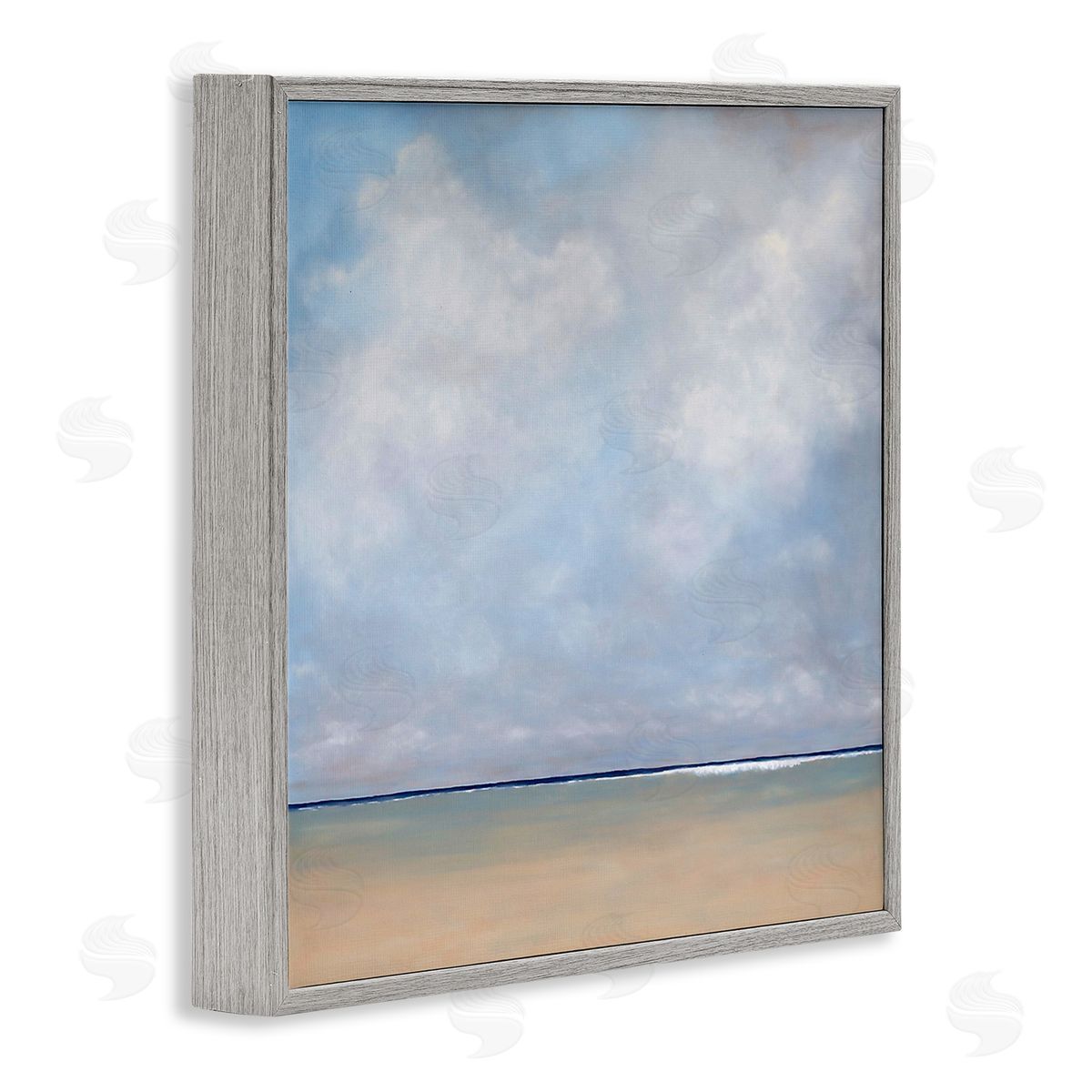 Catherine Andersen Abstract Beach Clouds Ocean Horizon Gray Framed Glicee Wall Art Print