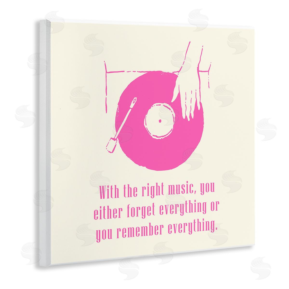Melissa Wang With The Right Music DJ Turntable Wooden Wall Plaque Art Print