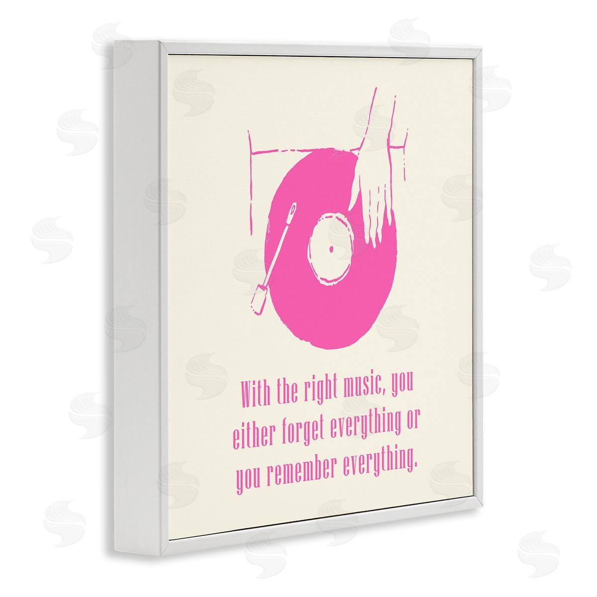 Melissa Wang With The Right Music DJ Turntable White Framed Glicee Wall Art Print