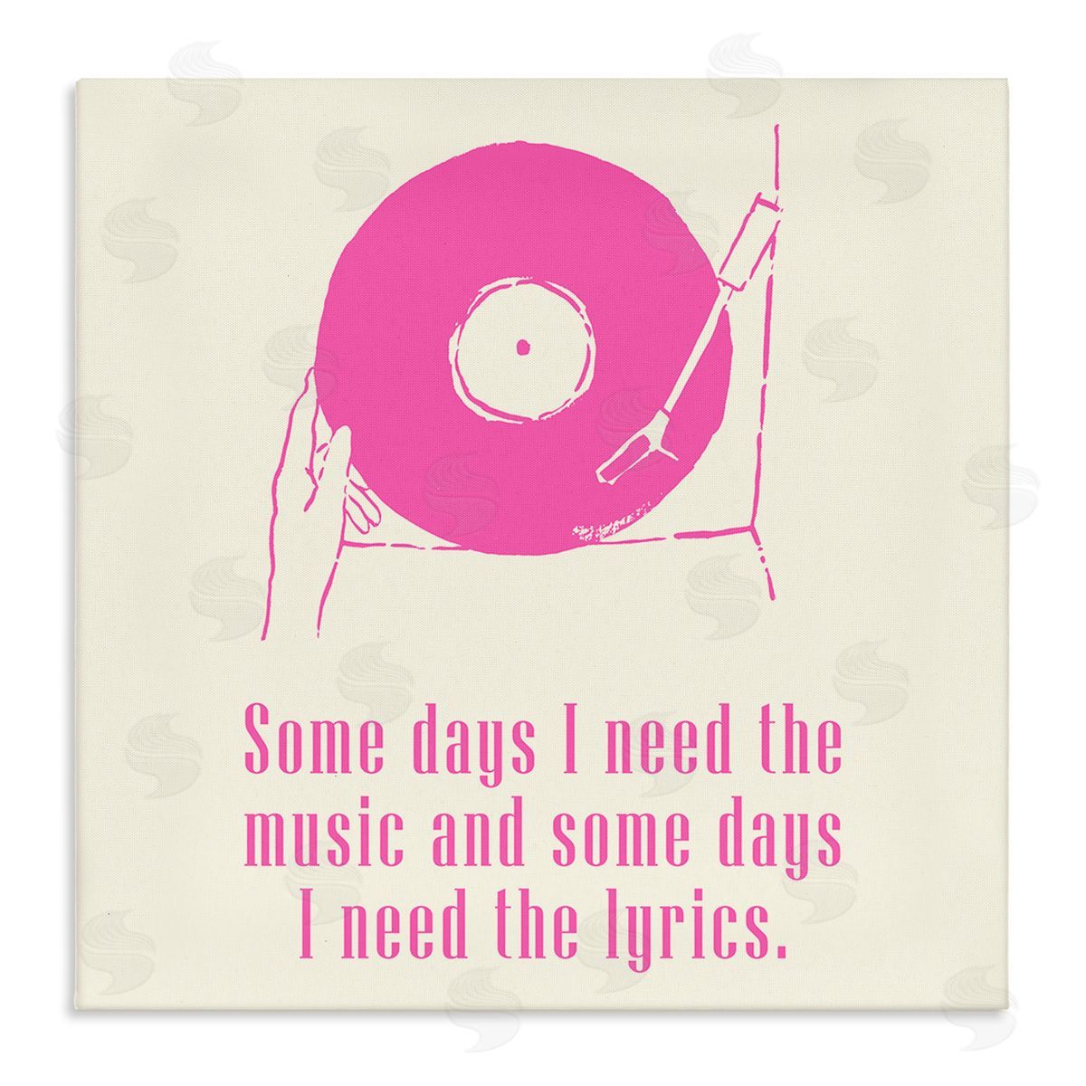 Melissa Wang Somedays Music and Lyrics Phrase Stretched Canvas Wall Art Print