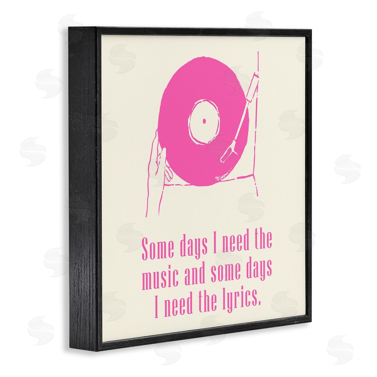Melissa Wang Somedays Music and Lyrics Phrase Black Framed Glicee Wall Art Print