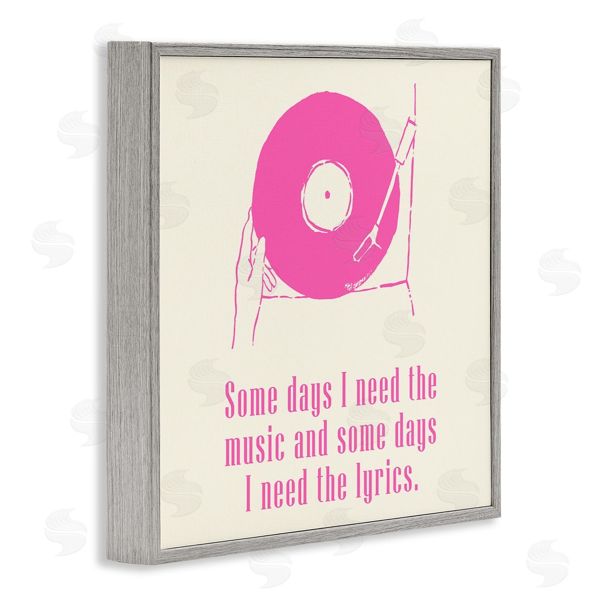 Melissa Wang Somedays Music and Lyrics Phrase Gray Framed Glicee Wall Art Print
