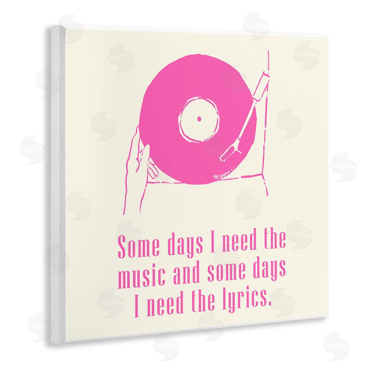 Melissa Wang Somedays Music and Lyrics Phrase Wooden Wall Plaque Art Print