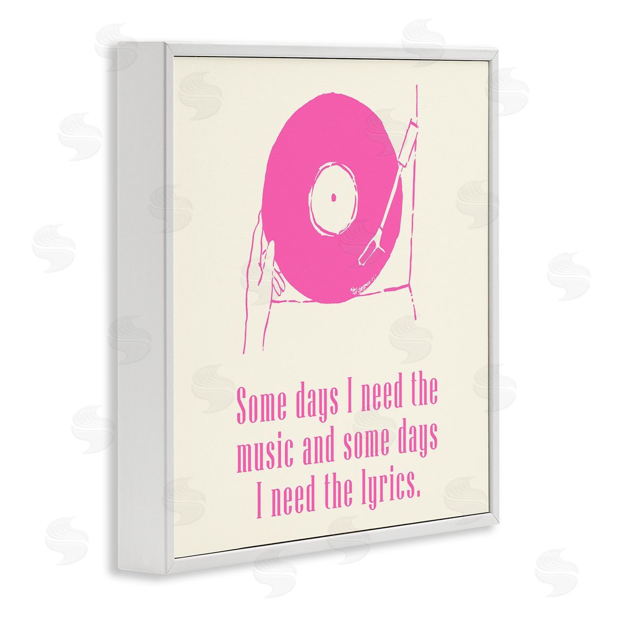 Melissa Wang Somedays Music and Lyrics Phrase White Framed Glicee Wall Art Print