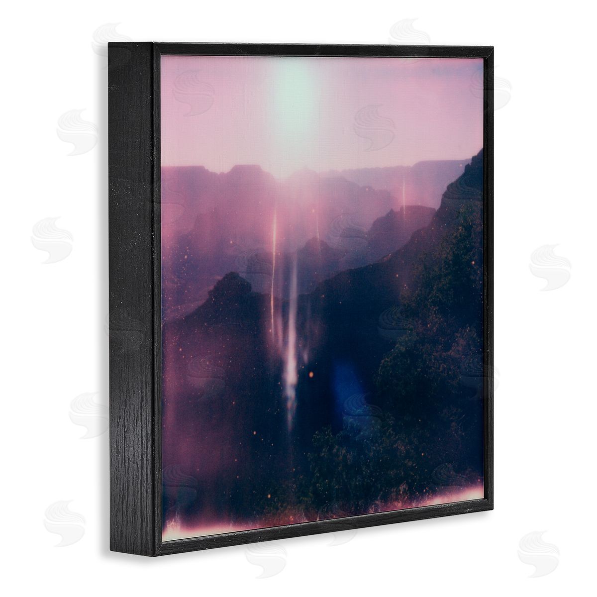 Jacob Green Vintage Lens Flare Mountain Black Framed Glicee Wall Art Print