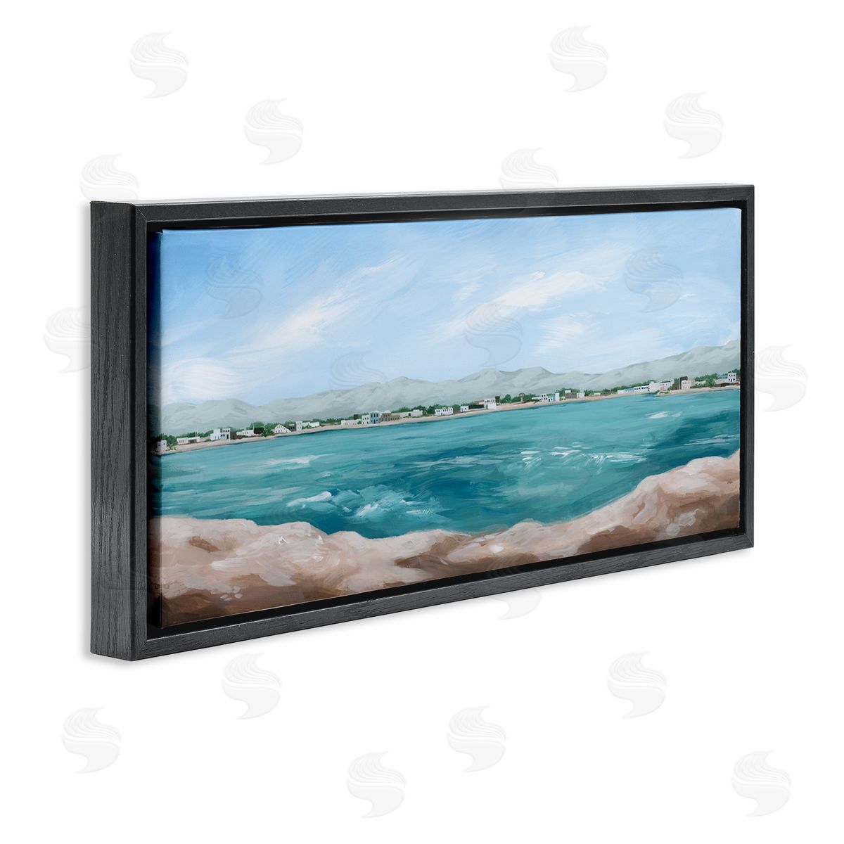 Grace Popp Panoramic Rocky Ocean View Distant Town