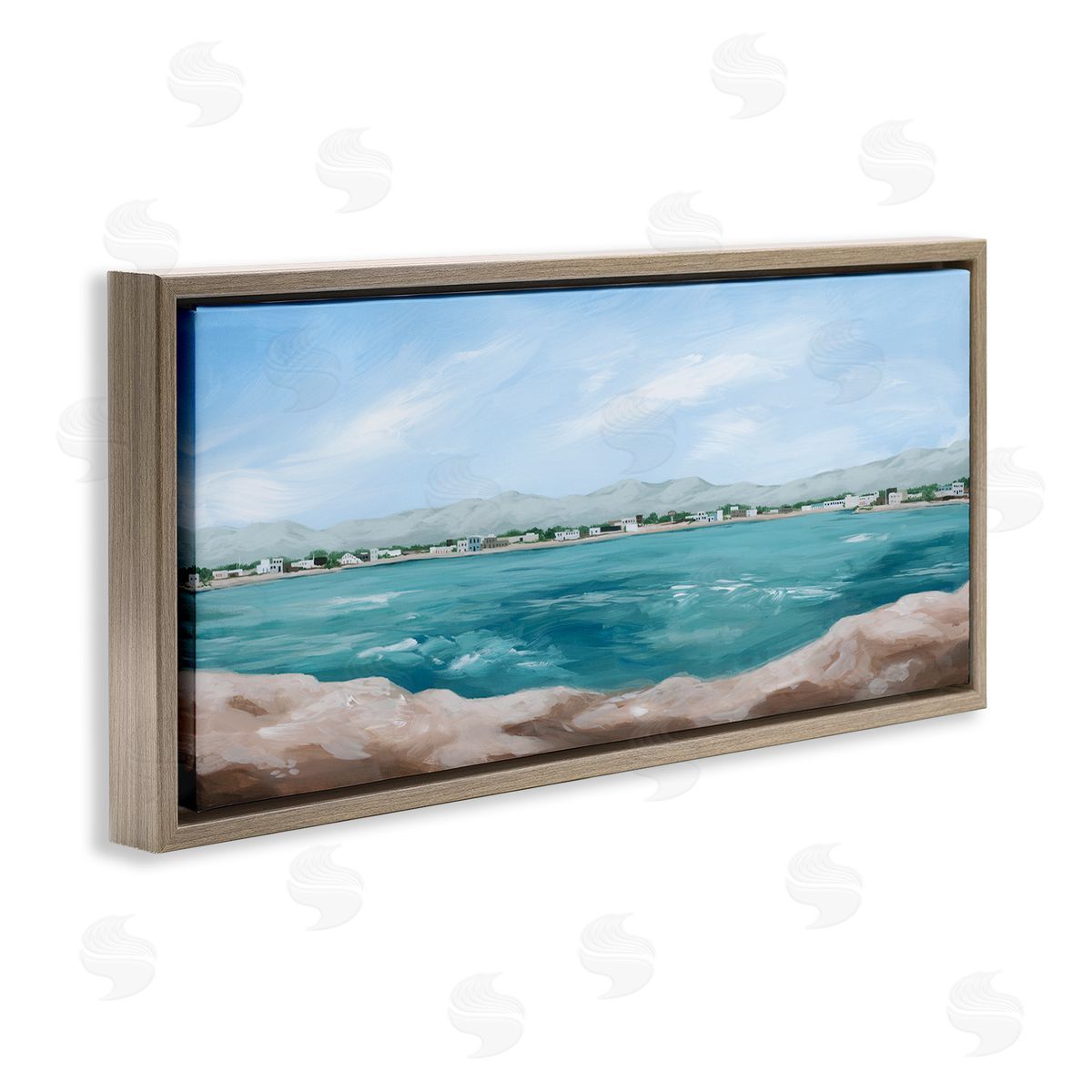 Grace Popp Panoramic Rocky Ocean View Distant Town