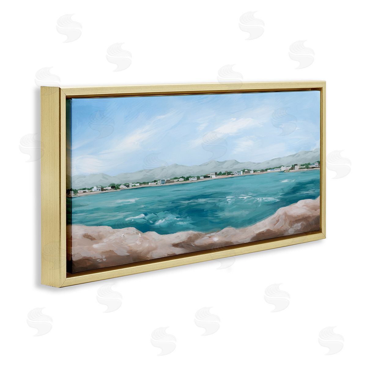 Grace Popp Panoramic Rocky Ocean View Distant Town