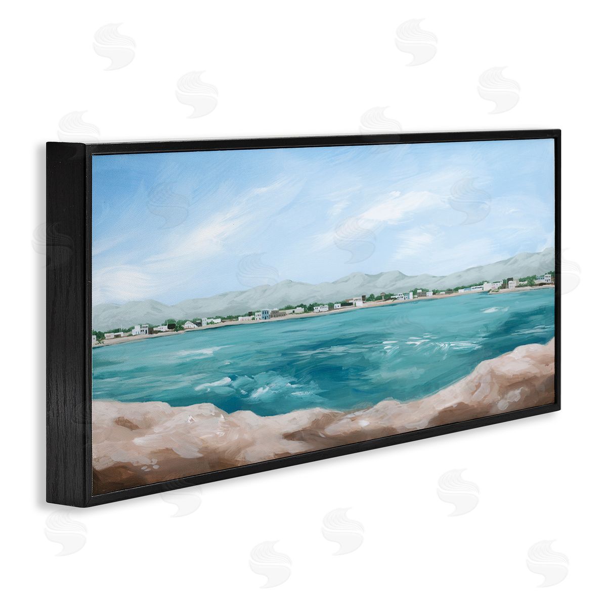 Grace Popp Panoramic Rocky Ocean View Distant Town