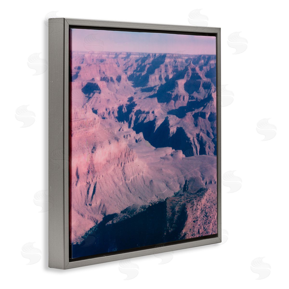 Jacob Green Vast Desolate Desert Canyon Valley Gray Floating Frame Canvas Wall Art Print