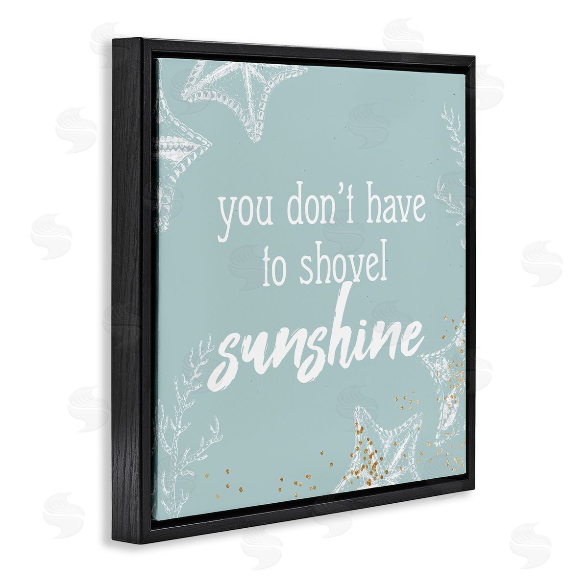 Anne Bailey Summer Beach Lover Nautical Quote Black Floating Frame Canvas Wall Art Print