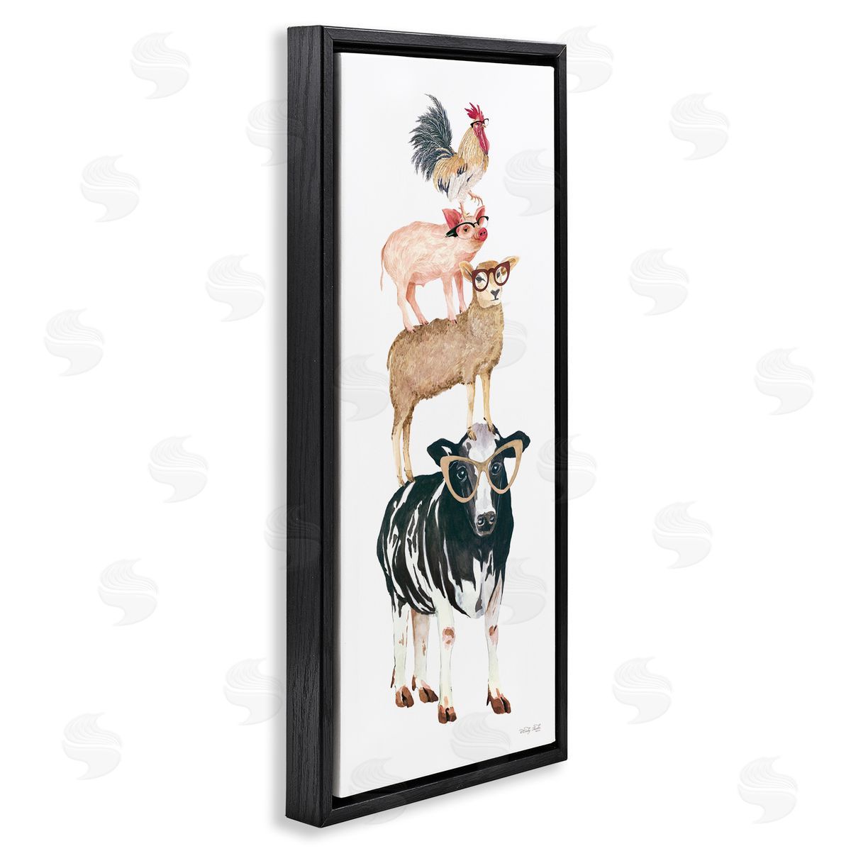 Cindy Jacobs Stacked Farm Animals Wearing Glasses