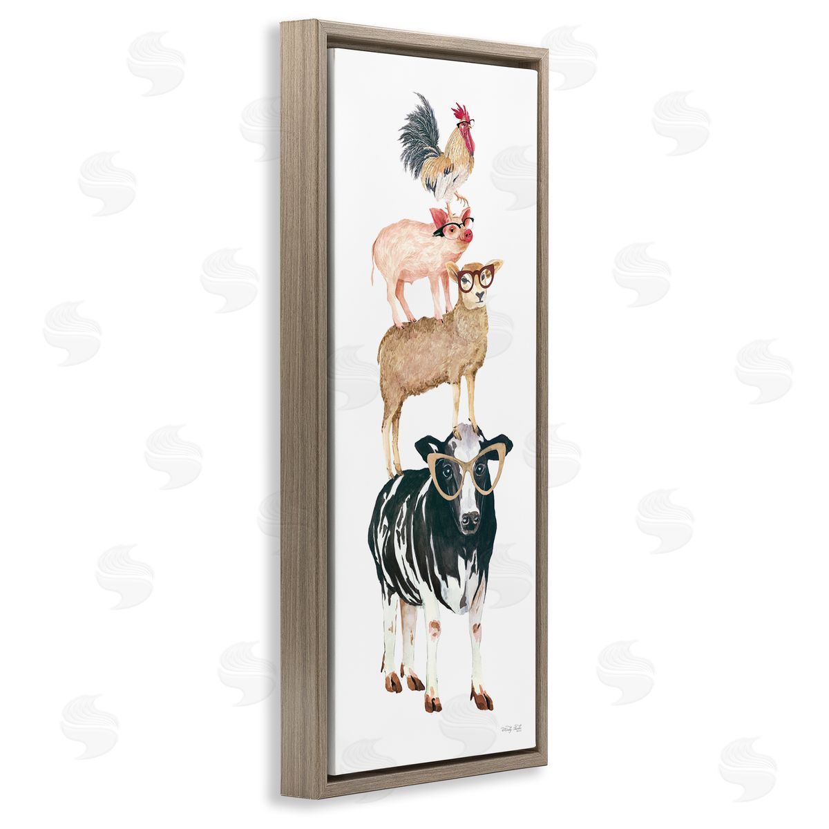 Cindy Jacobs Stacked Farm Animals Wearing Glasses