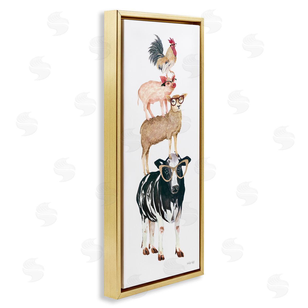 Cindy Jacobs Stacked Farm Animals Wearing Glasses