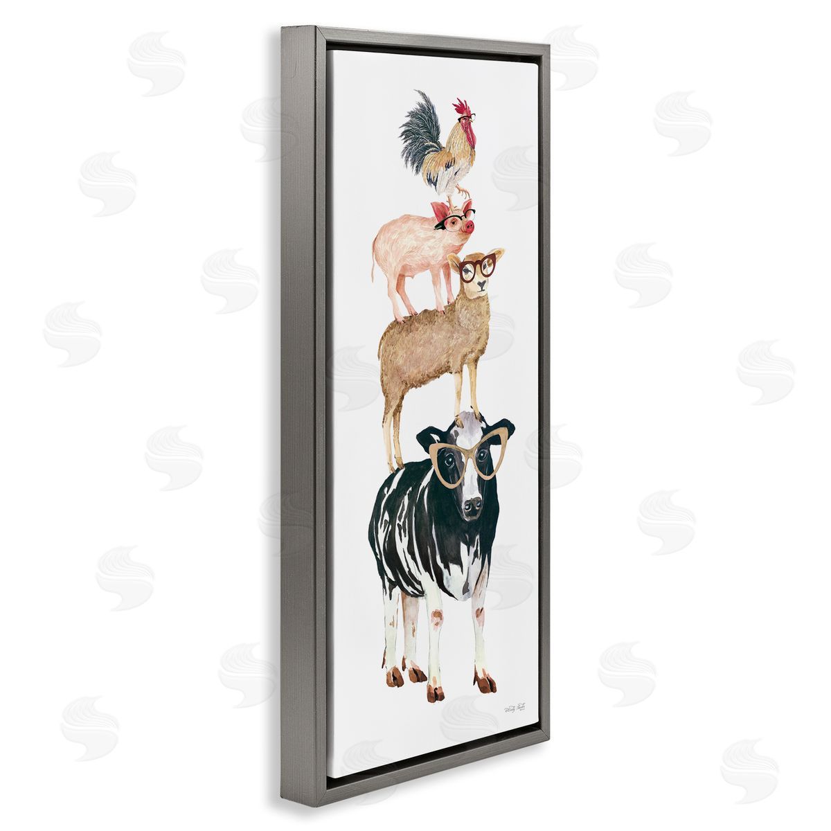 Cindy Jacobs Stacked Farm Animals Wearing Glasses