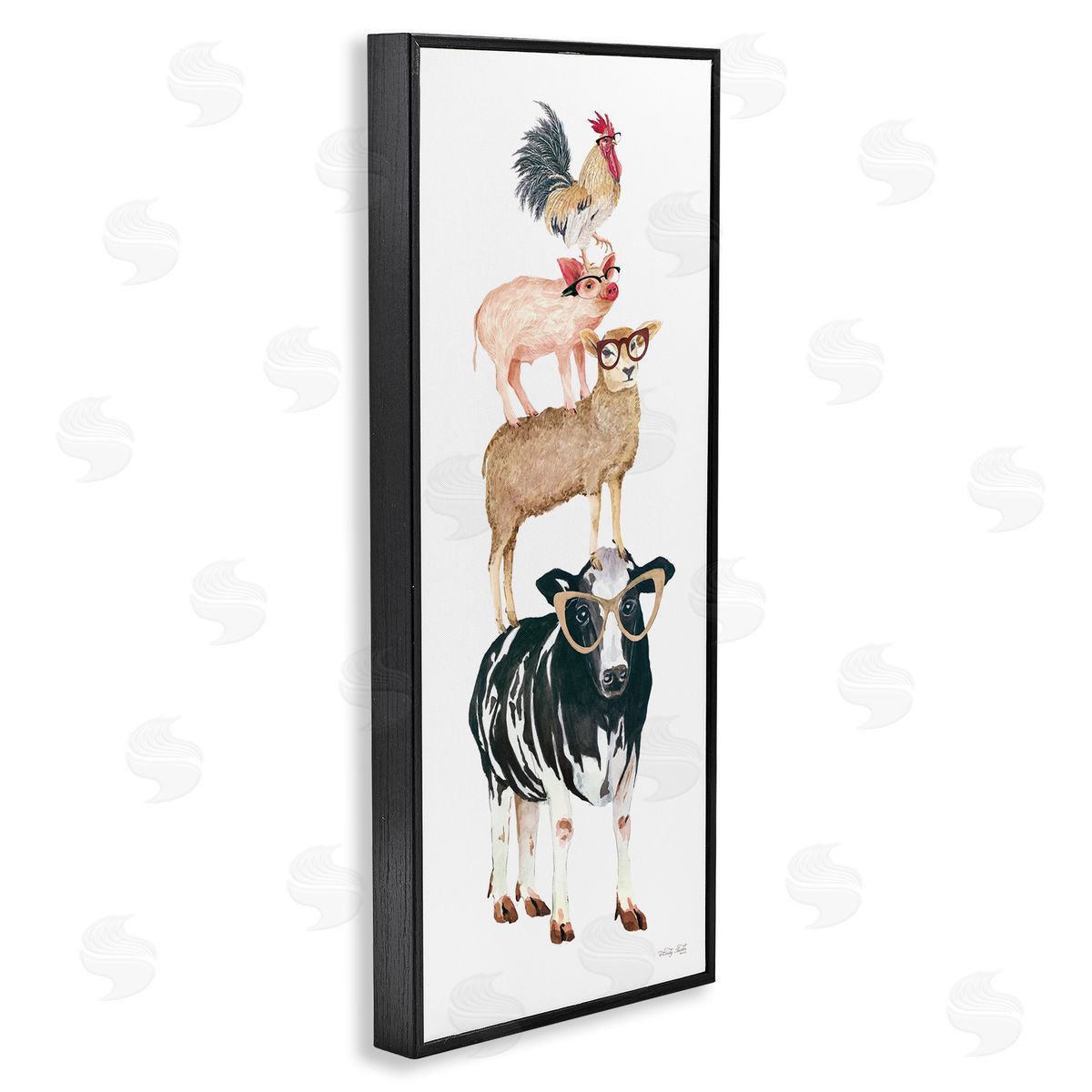 Cindy Jacobs Stacked Farm Animals Wearing Glasses