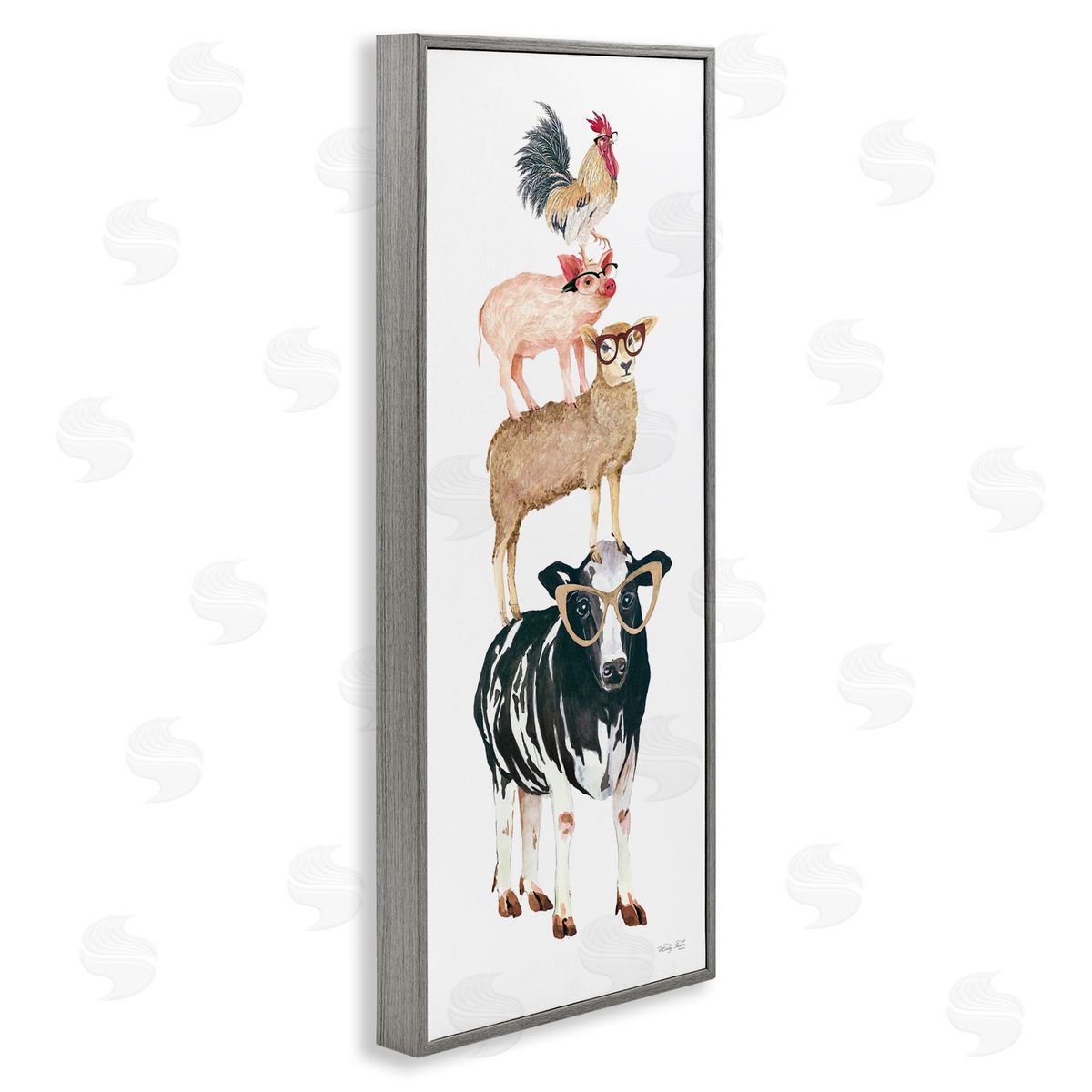 Cindy Jacobs Stacked Farm Animals Wearing Glasses