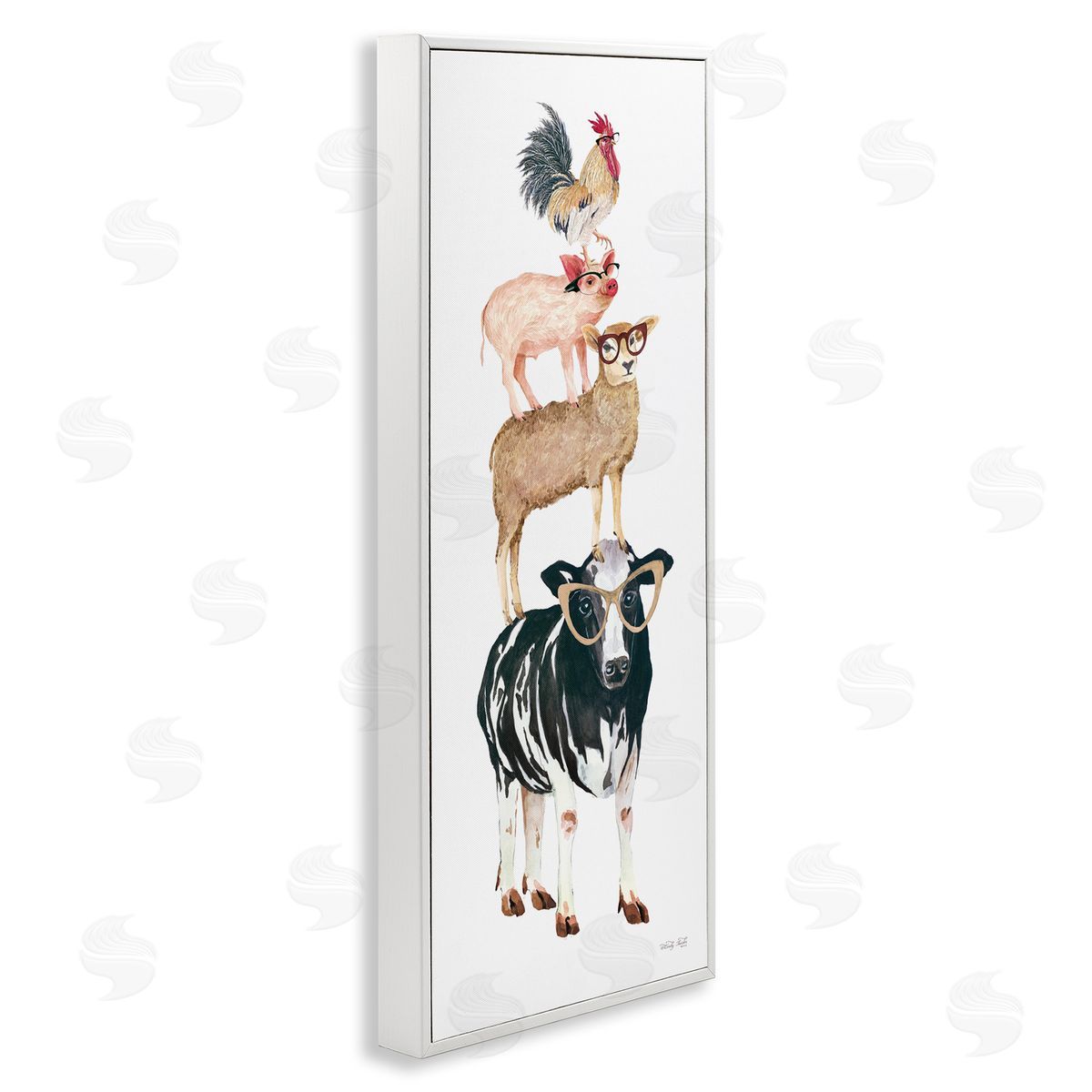 Cindy Jacobs Stacked Farm Animals Wearing Glasses