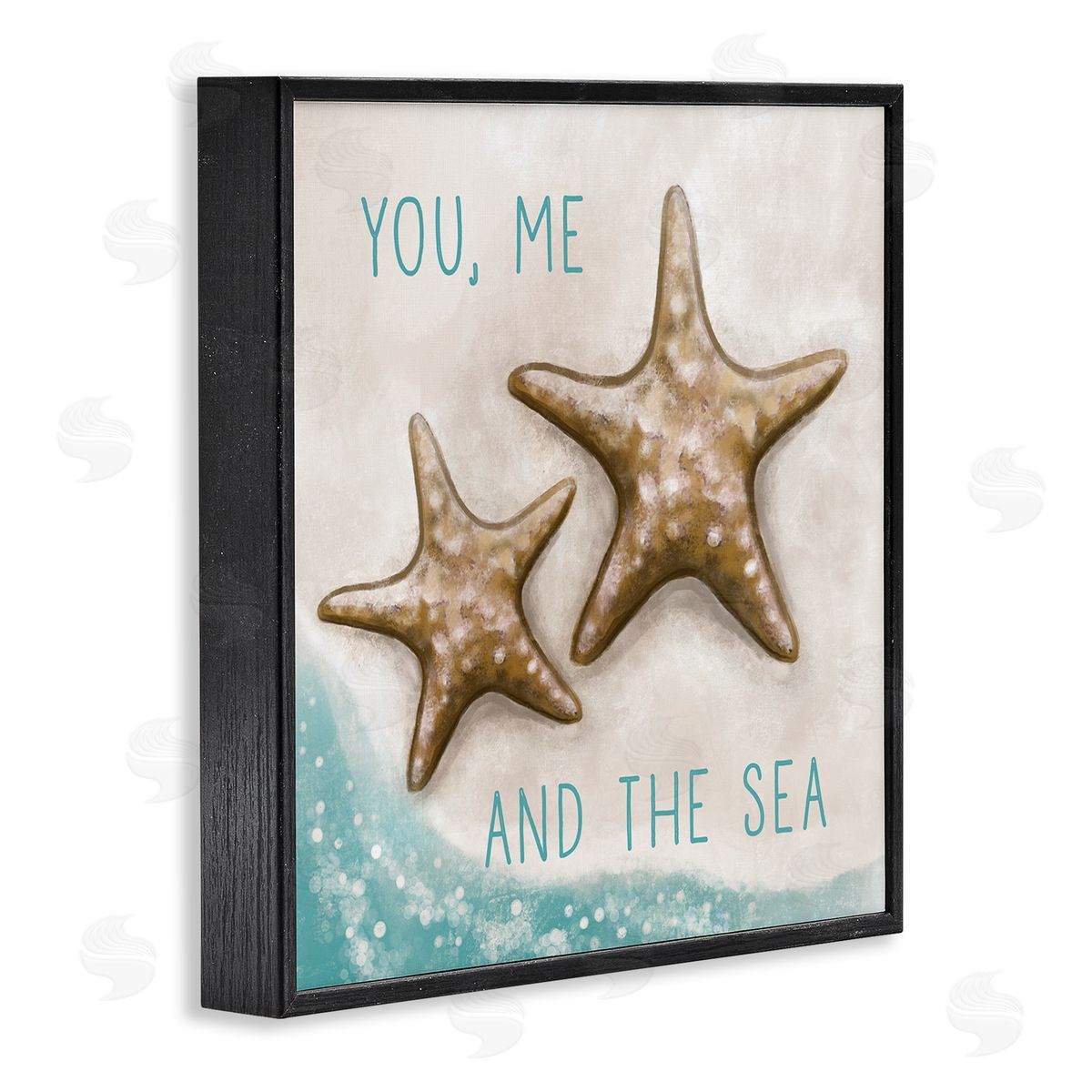Elizabeth Tyndall You Me & Sea Romantic Beach Lover Black Framed Glicee Wall Art Print