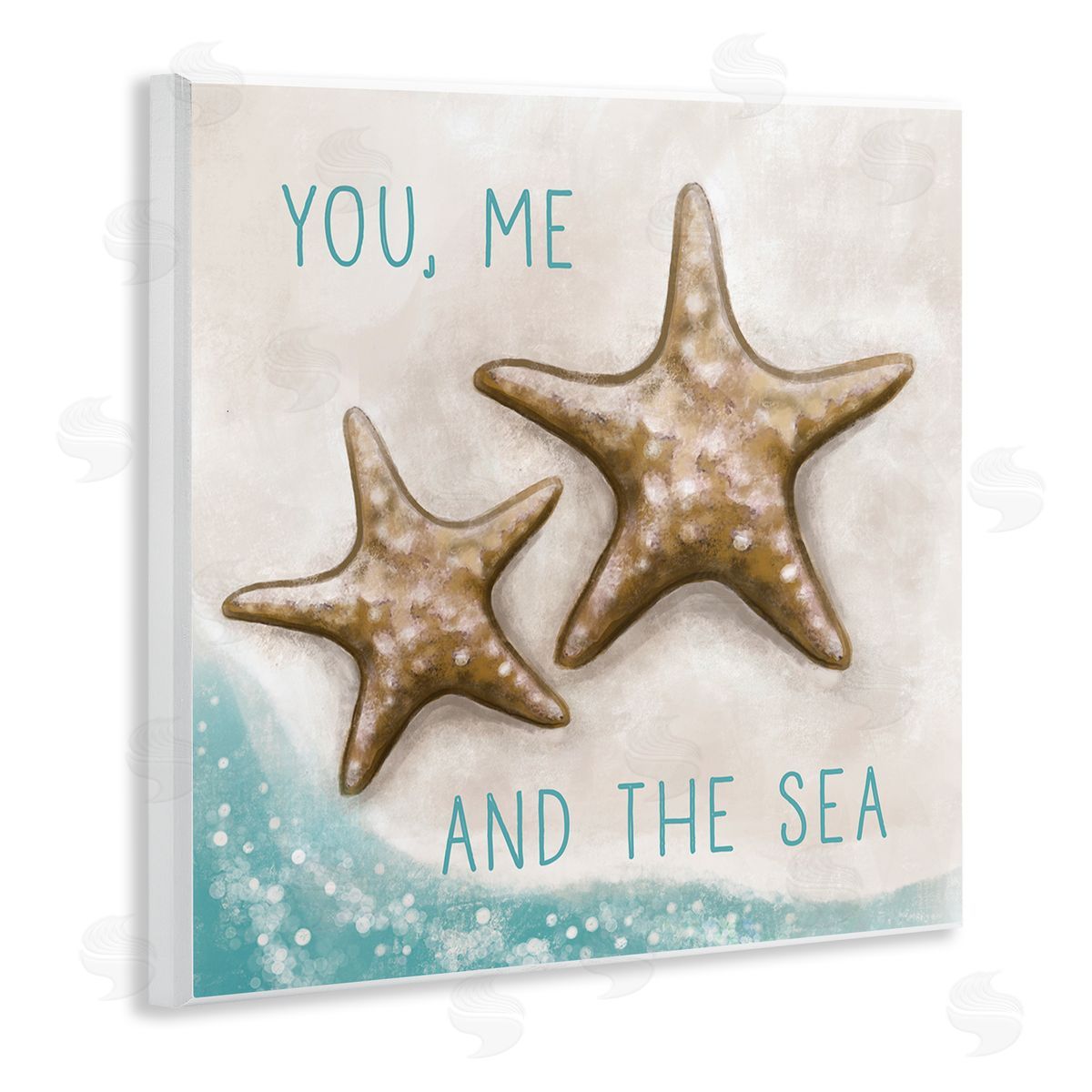 Elizabeth Tyndall You Me & Sea Romantic Beach Lover Wooden Wall Plaque Art Print