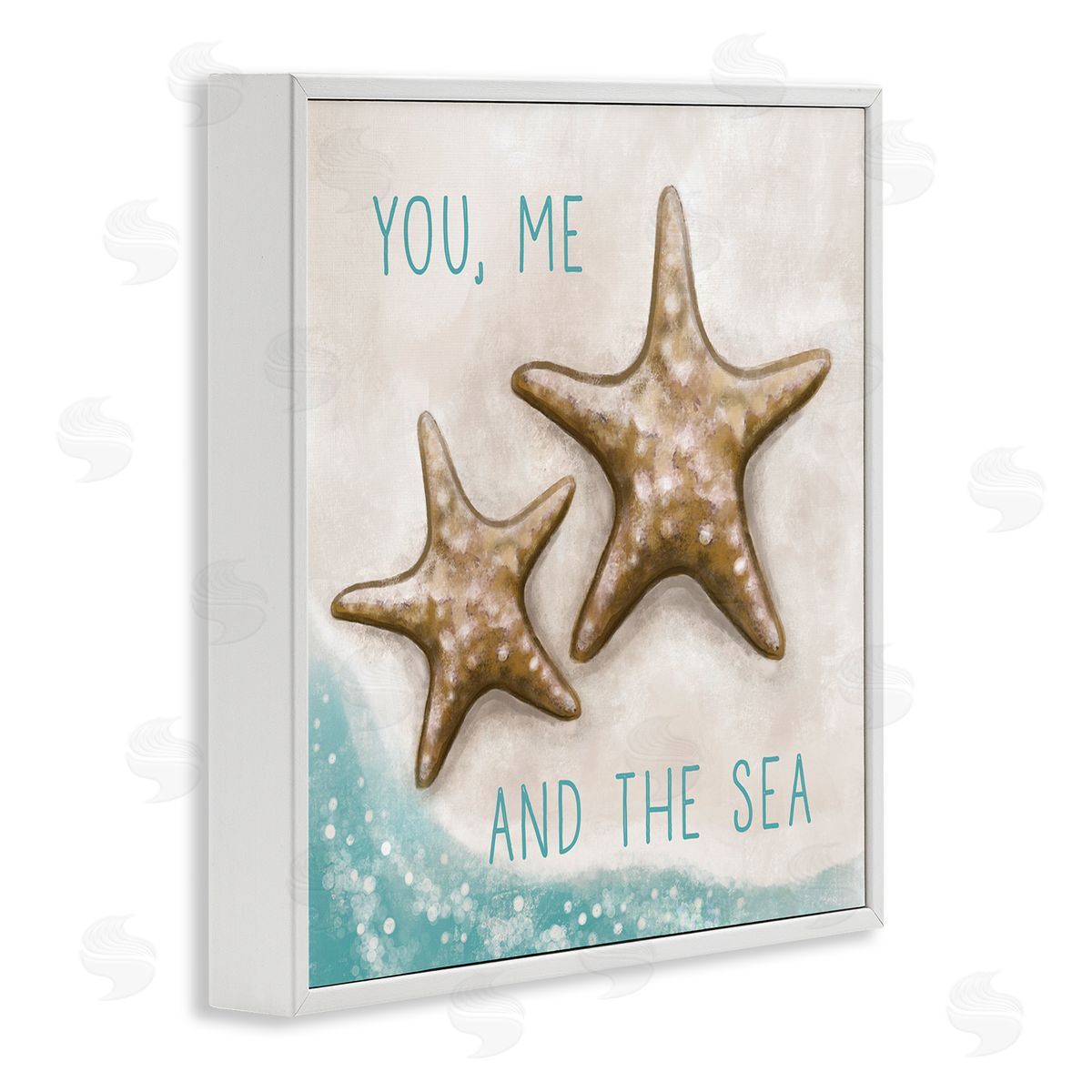 Elizabeth Tyndall You Me & Sea Romantic Beach Lover White Framed Glicee Wall Art Print