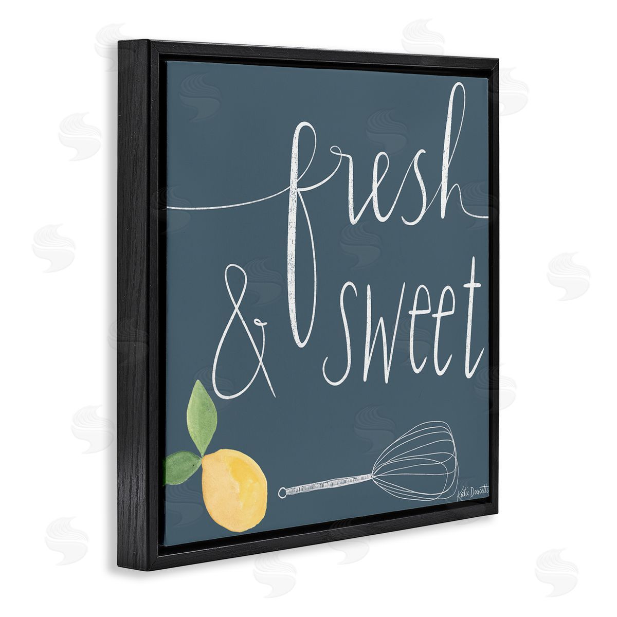 Katie Doucette Fresh & Sweet Citrus Fruit Cooking Black Floating Frame Canvas Wall Art Print