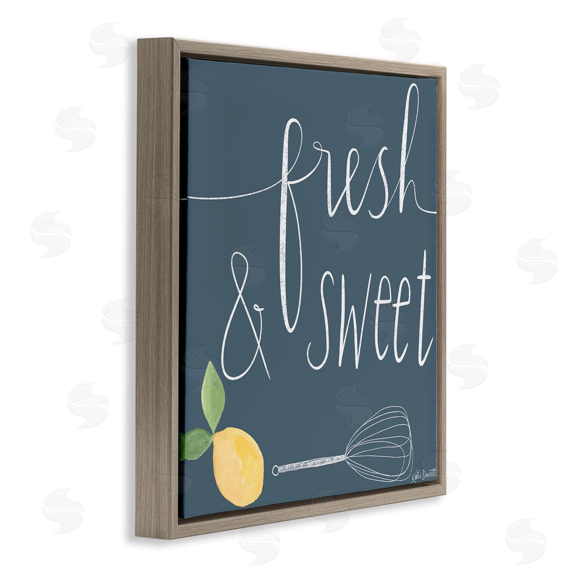 Katie Doucette Fresh & Sweet Citrus Fruit Cooking Brown Floating Frame Canvas Wall Art Print