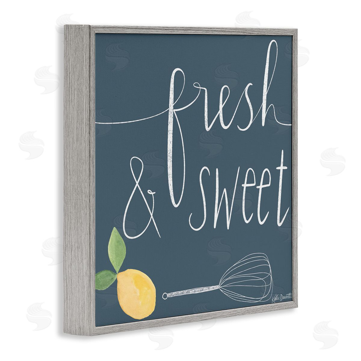 Katie Doucette Fresh & Sweet Citrus Fruit Cooking Gray Framed Glicee Wall Art Print